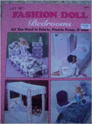 BARBIE FASHION DOLL#8935 PLAID BEDROOMS, SCREEN, CANOPY BKLT